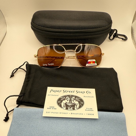 Burn Notice Shades Oliver peoples Victory 55 Michael Weston 523 Cognac Gold New - Picture 3 of 17